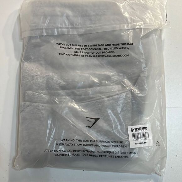 Gymshark Shorts Mens XL Light Grey Marl Crest 7" Slim Workout-NWT -Size X-Large - Picture 2 of 6